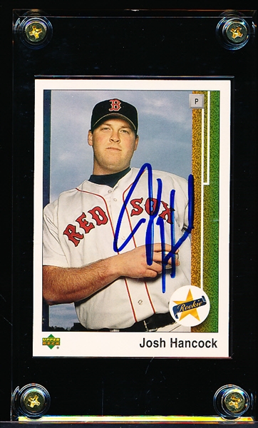Autographed 2002 Upper Deck Authentics #187 Josh Hancock RC- JSA Sticker Certified