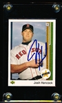 Autographed 2002 Upper Deck Authentics #187 Josh Hancock RC- JSA Sticker Certified