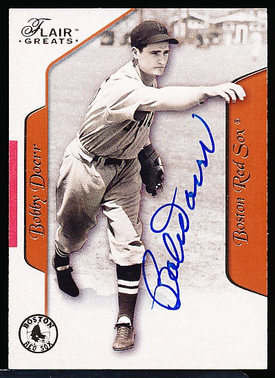 Autograped 2003 Flair Greats Bsbl. #7 Bobby Doerr