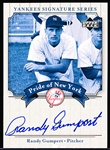 2003 Upper Deck Yankees Signature Series “Pride of New York Autographs” #PN-RG Randy Gumpert
