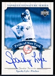 2003 Upper Deck Yankees Signature Series “Pride of New York Autographs” #PN-SL Sparky Lyle