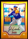 2009 Bowman Chrome Bsbl. “Orange Refractor”- Zach Greinke- #19/25!