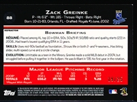 2009 Bowman Chrome Bsbl. “Orange Refractor”- Zach Greinke- #19/25!