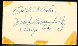Autographed Frank Baumholtz MLB Government Postcard