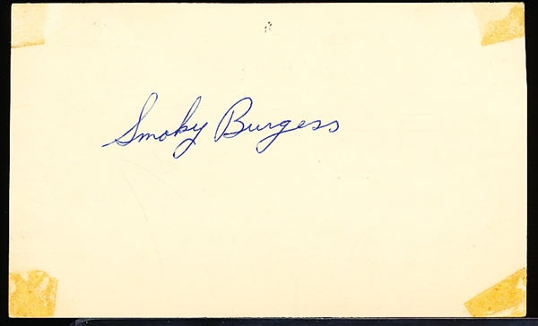 Autographed Smoky Burgess MLB Government Postcard