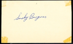 Autographed Smoky Burgess MLB Government Postcard