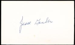 Autographed Jesse Gonder MLB Index Card- PSA/DNA Sticker Certified