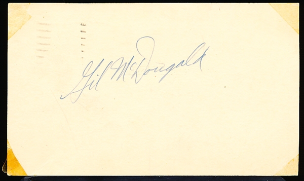 Autographed Gil McDougald MLB Government Postcard