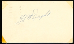 Autographed Gil McDougald MLB Government Postcard