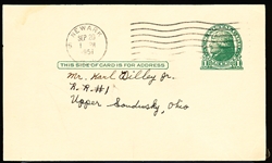 Autographed Gil McDougald MLB Government Postcard