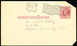 Autographed Hal Newhouser MLB Government Postcard