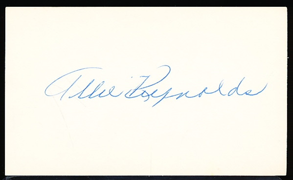 Autographed Allie Reynolds MLB Index Card