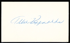 Autographed Allie Reynolds MLB Index Card