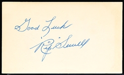 Autographed Rip Sewell MLB Index Card