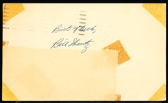 Autographed Billy Shantz MLB Government Postcard