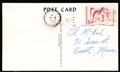 Autographed Roy Sievers Washington Senators MLB J. D. McCarthy B/W Bsbl. Postcard