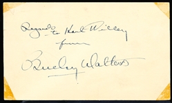 Autographed Bucky Walters MLB Government Postcard