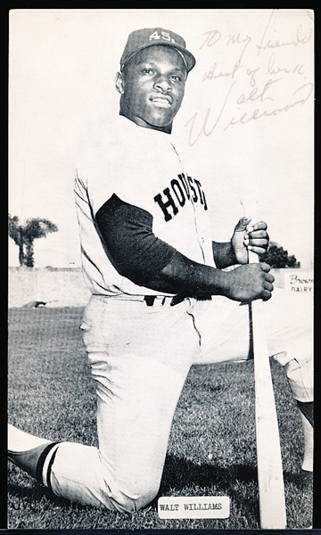 Autographed Walt Williams Houston Colt .45s MLB J. D. McCarthy B/W Bsbl. Postcard- Signed Twice!