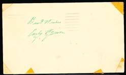Autographed Early Wynn MLB Government Postcard