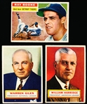 1956 Topps Baseball- 3 Cards- All Gray Backs