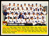 1956 Topps Baseball- #11 Chicago Cubs- Gray Back- Name Left