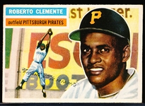 1956 Topps Baseball- #33 Roberto Clemente, Pirates- Gray Back