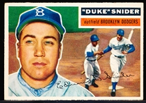 1956 Topps Baseball- #150 Duke Snider, Dodgers- Gray Back