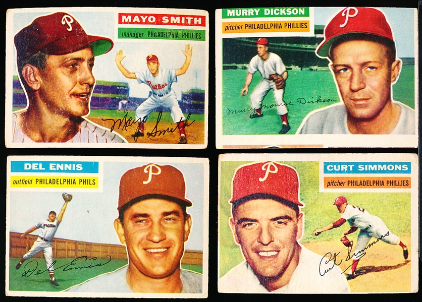 1956 Topps Bb- 10 Diff Phillies