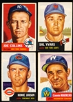 1953 Topps Baseball- 4 Diff