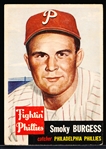 1953 Topps Baseball- #10 Smoky Burgess, Phillies- SP