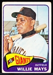 1965 Topps Bb- #250 Willie Mays, Giants