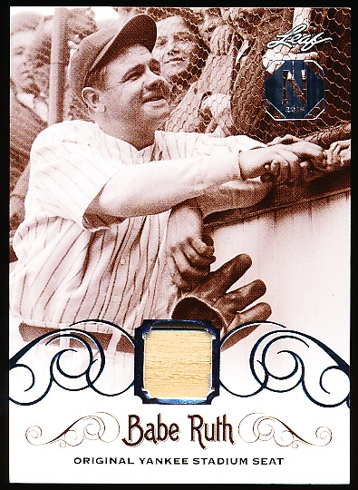 2016 Leaf Baseball- “Yankee Stadium Seat” Memorabilia- #YS-40 Babe Ruth, Yankees- Hand Numbered #9/10 Made!