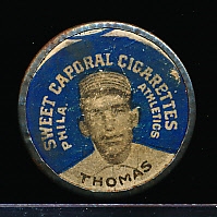 1909-12 Sweet Caporal Domino Disc- Thomas, Phila A’s
