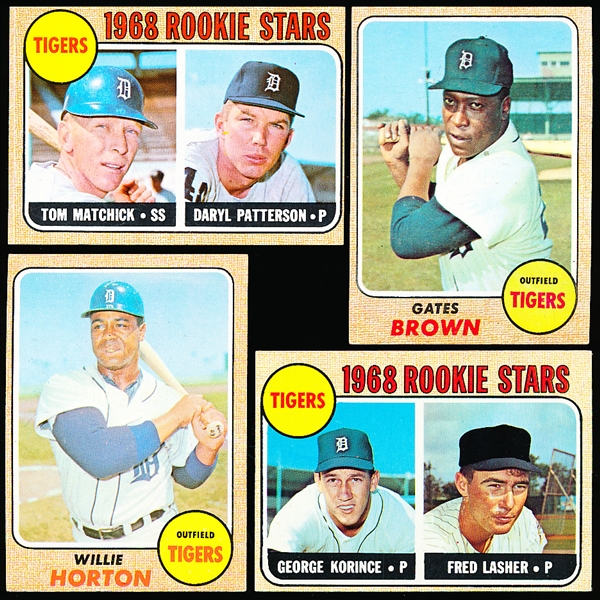 1968 Topps Bb- Detroit Tigers- 13 Cards