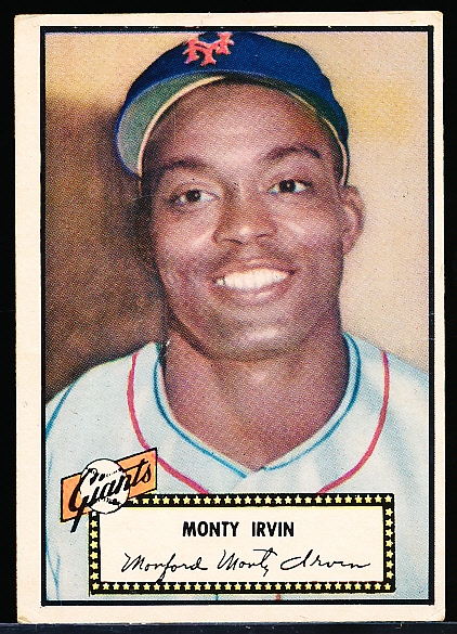 1952 Topps Baseball- #26 Monte Irvin, Giants- Black Bback