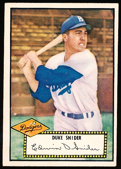 1952 Topps Baseball- #37 Duke Snider, Dodgers- Black Back