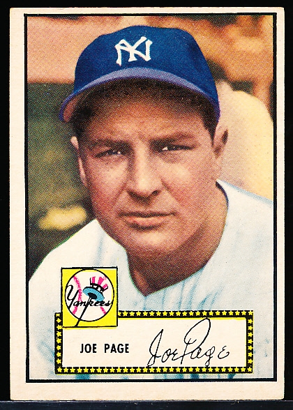 1952 Topps Baseball- #48 Joe Page, Yankees- Black Back