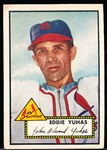 1952 Topps Baseball- #386 Eddie Yuhas, Cardinals- Hi#