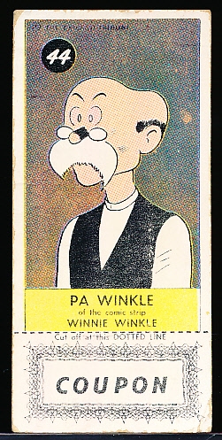 1950’s Sugar Daddy Chicago Tribune Coupon Comic Card- #44 Pa Winkle From Comic Strip Winnie Winkle