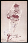 Autographed 1939-46 Salutation Exhibit Baseball Card- Dixie Walker, Tigers