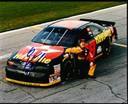 Autographed Ernie Irvan Color 8” x 10” Trackside Photo with the #27 Havoline Ford Thunderbird