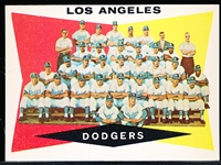 1960 Topps Bb- #18 Dodgers Team