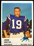 1961 Fleer Football- #30 John Unitas, Colts