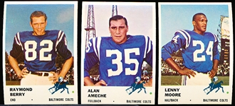 1961 Fleer Football- 9 Diff Baltimore Colts