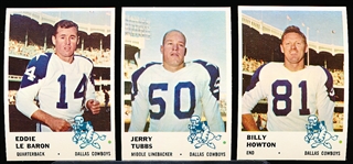 1961 Fleer Football- 8 Diff Dallas Cowboys