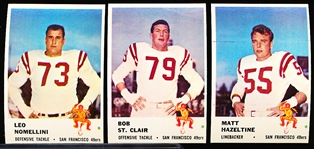 1961 Fleer Football- 8 Diff SF 49ers