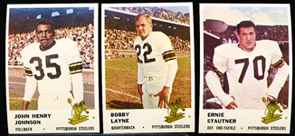 1961 Fleer Football- 9 Diff Pitt. Steelers