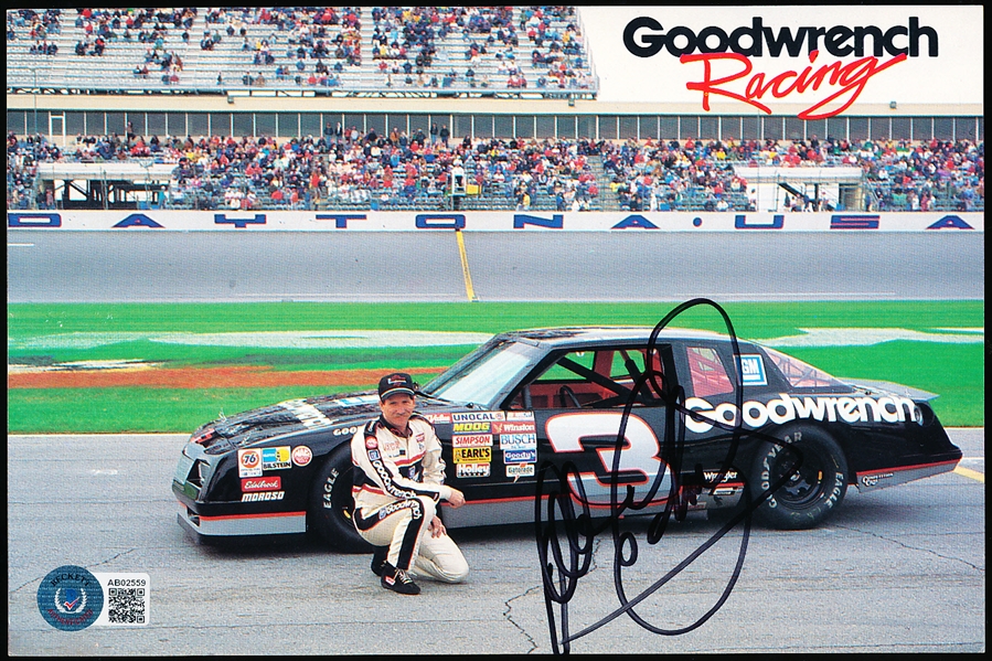 Autographed 1988 Richard Childress NASCAR Racing Dale Earnhardt, Sr. Color 6” x 9” Photo- Beckett Certified