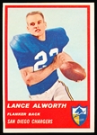 1963 Fleer Football- #72 Lance Alworth RC, San Diego