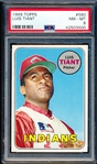1969 Topps Baseball- #560 Luis Tiant, Indians- PSA Nm-Mt 8